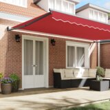 vidaXL Ročna Zložljiva Tenda Rdeča 500x300 cm, Zamenjava tenda za okvir 5x3 m Rdeča | Shoptok.si