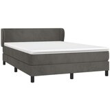  Box spring posteljni z vzmetnico temno siv 140x190 cm žamet, (20790435) | Shoptok.si