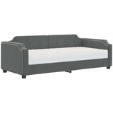 vidaXL Dnevna postelja z vzmetnico temno siva 100x200 cm blago | Shoptok.si