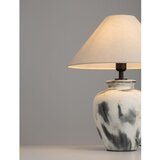 Nova Luce Bela/siva keramična namizna svetilka s tekstilnim senčilom (višina 55 cm) Lupe – | Shoptok.si