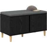  Haldna klop z blazino z vrati Črna Orehovina 80 x 38 x 46 cm, (5000155704) Slike