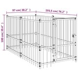  Kavez za pse crni 193,5 x 97 x 100 cm čelični | Eponuda.ba