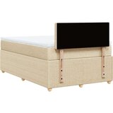 vidaXL Box spring postelja z vzmetnico krem 120x190 cm blago, (21310314) | Shoptok.si