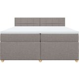 vidaXL Krevet s oprugama i madracem smeđesivi 200x200 cm od tkanine | shoptok.hr