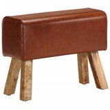  Gimnastička klupa smeđa 58 cm prava koža i masivno drvo manga | shoptok.hr