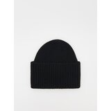 Reserved kapa beanie iz mešanice volne - črna Cene