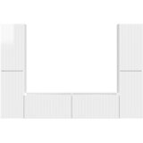  Set TV komoda 6 pcs Visoki sjaj bijela Konstruirano drvo | Eponuda.com