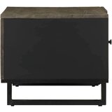 vidaXL Klubska mizica črna 80x50x40 cm trden mangov les | Shoptok.si