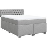 Maison Chic Box spring posteljni - Vzmetna postelja z vzmetnico svetlo siv 140x190 cm blago SL11660, (21906496) | Shoptok.si