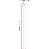  Ograde 2 pcs Siva 80 cm Čelik s praškastim premazom | shoptok.hr