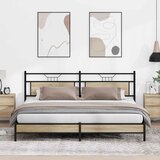 Maison Chic Kovinski Posteljni okvir - Dvoposteljna postelja - Zakonska postelja brez vzmetnice sonoma hrast 200x200 cm-J52, (21766740) | Shoptok.si
