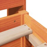 vidaXL Posteljni okvir brez vzmetnice voščeno rjav 160x200 cm borovina | Shoptok.si