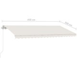  Samostojeća tenda na ručno uvlačenje 450 x 350 cm krem | shoptok.hr