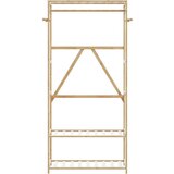 vidaXL Stalak za odjeću s policama 80x40x175 cm od bambusa | shoptok.hr