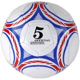 Nogometna lopta Rubber - bijelo/crveno/plava (veličina 5) Cene
