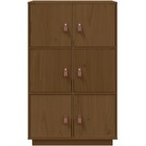  Visoka komoda boja meda 67 x 40 x 108,5 cm od masivne borovine | shoptok.hr