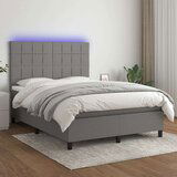  Box spring s madracem LED tamnosivi 140x200 cm tkanina | shoptok.hr