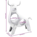 vidaXL Skulptura Srebrna Aluminij 22 x 9.5 x 34 cm Super zasnova | Shoptok.si