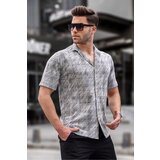 Madmext Men's Gray Classic Collar Regular Fit Short Sleeve Shirt 5583 cene