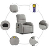 vidaXL Masažni naslanjač s funkcijo vstajanja svetlo siva mikrovlakna | Shoptok.si