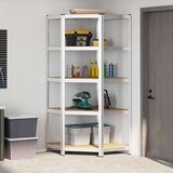 Kotna polica s polico srebrna 90 x 90 x 198 cm Konstruiran les, (5000307045) | Shoptok.si