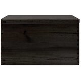  Drvena kutija poklopcem ručkama crna 40x30x23 cm puno drvo bor | shoptok.hr