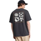 Quiksilver Funkcionalna majica 'Evo Blossom Of Peace' pueblo / temno siva / off-bela | Shoptok.si