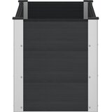  Povišena vrtna gredica Crna 100 x 50 x 54 cm WPC i aluminij | shoptok.hr