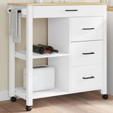 vidaXL Kuhinjska kolica MONZA 84 x 40 x 90 cm od masivne borovine | shoptok.hr