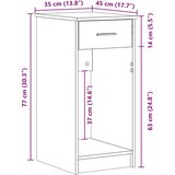 TOWER stalak za računalo s ladicom boja betona 35x45x77 cm | shoptok.hr