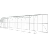  Kavez za piletinu uz zid Srebrna 1200 x 200 x 215 cm | shoptok.hr