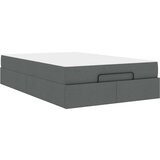  Konstrukcija postelje z vzmetnico Temno siva 120 x 190 cm blago | Shoptok.si