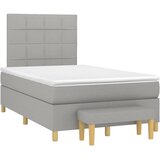  Krevet s oprugama i madracem svjetlosivi 120x190 cm od tkanine | shoptok.hr