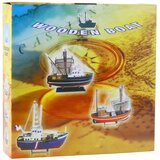  Kolekcionarska maketa ribarskog broda 30x26cm - crveni | shoptok.hr