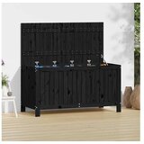  Kutija za pohranu crna 121x55x64 cm od masivne borovine | shoptok.hr