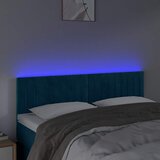  LED uzglavlje tamnoplavo 144x5x78/88 cm baršunasto | shoptok.hr