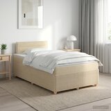  Boxspring krevet s madracem Krem 120 x 190 cm Tkanina | shoptok.hr