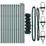 Ograda od lančanih linkova Set od 2 Zelena Metal 0.8 x 25 m | shoptok.hr
