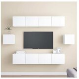  Komplet TV omaric 6-delni bela iverna plošča | Shoptok.si