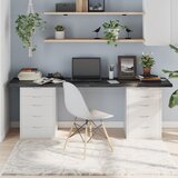 vidaXL Stolna ploča tamnosiva 200x40x(2-4) cm obrađena masivna hrast | shoptok.hr