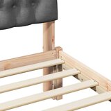  Posteljni okvir z oblazinjenim vzglavjem Rjava 75 x 190 cm, (5000084153) | Shoptok.si