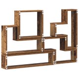  Polica na zidu Zidna montaža Staro drvo 96 x 12 x 64 cm | Shoptok.si