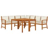  7-dijelni vrtni blagovaonski set s jastucima od bagremovog drva | Eponuda.com