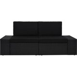  Modularni dvosjed od poliratana crni | shoptok.hr