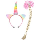  Set of Unicorn Headband with Braid and Pastel Bow | Shoptok.si