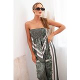 Kesi Włoski Women's set with wide pants and top khaki | Eponuda.ba