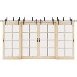  Komplet opreme za drsna vrata 427 cm jeklo črne barve, (22046757) | Shoptok.si