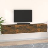 Maison Chic Stenska omarica - Zidna omarica 2 kosa dimljeni hrast 100x36,5x35 cm inžen. les iu403, (22062983) | Shoptok.si