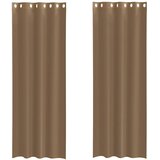 Voile zavjese s ušicama 2 kom svijetlosmeđe | shoptok.hr