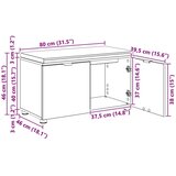  Klupa za hodnik s jastukom s vratima Staro drvo 80 x 38 x 46 cm | shoptok.hr
